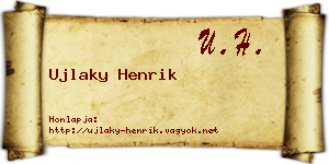 Ujlaky Henrik névjegykártya