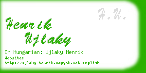 henrik ujlaky business card